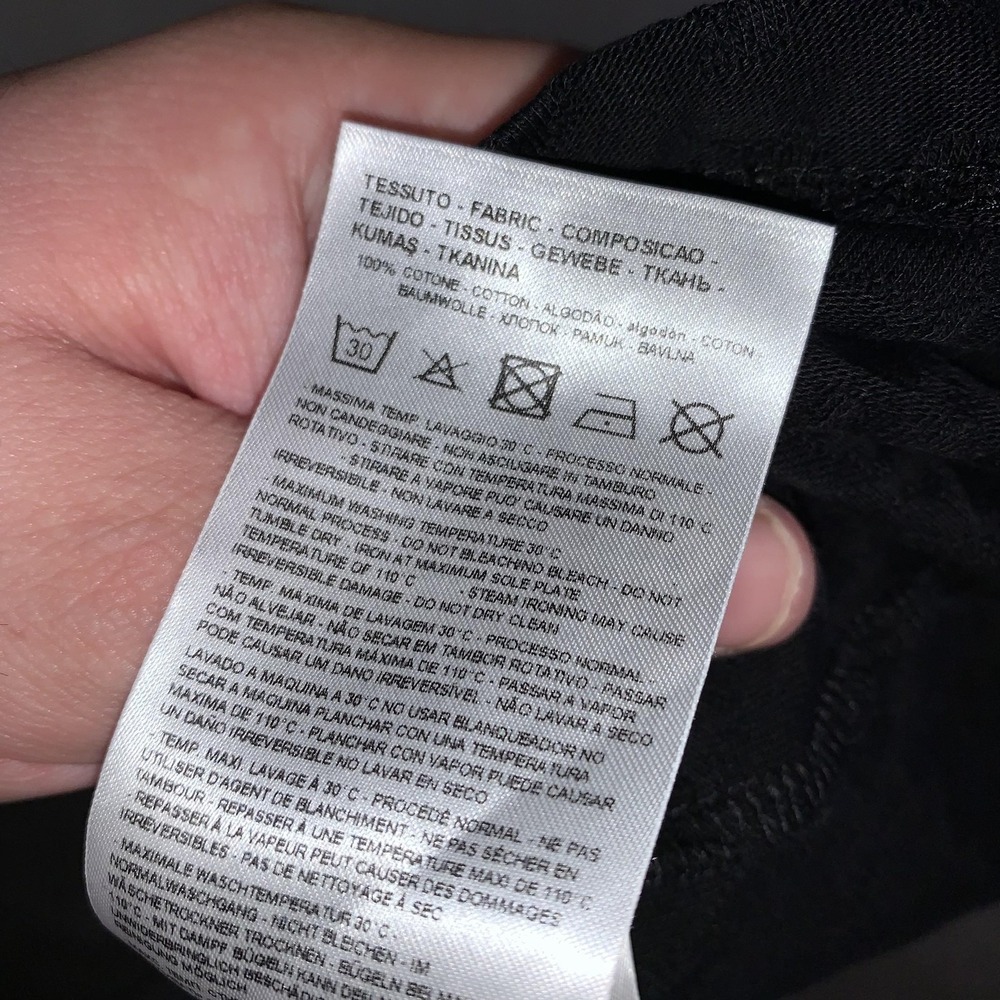 Armani Exchange Shirt Mens Small Black AX Monogram Textured Crewneck Tee‎ - Picture 8 of 9